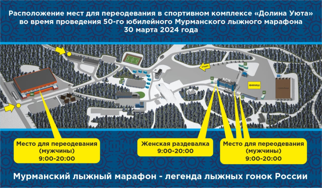 Полезная информация для участников 50-го юбилейного Мурманского лыжного марафона