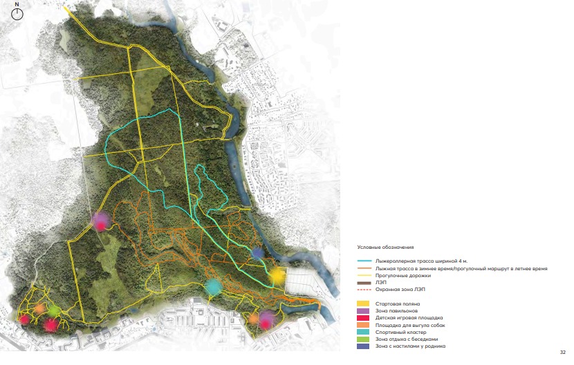 Схема благоустройства Красногорского лесопарка