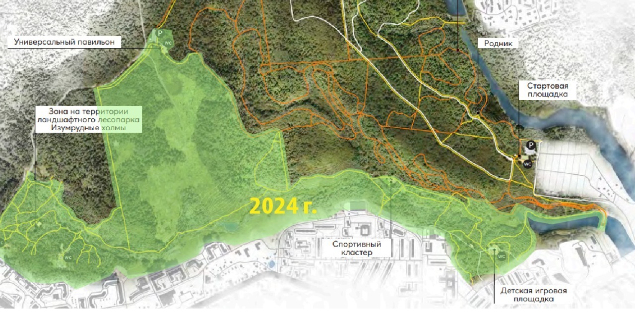 Площадь благоустраиваемой территории в 2024 году.